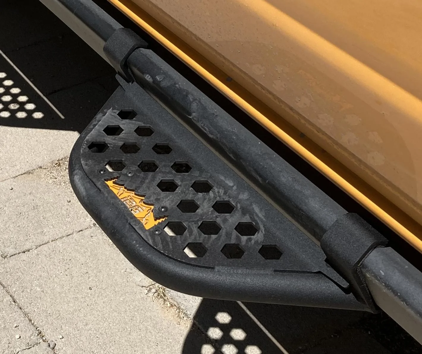 Ford Bronco Lucchese’s cheap DIY small custom-made Front Mud-Flaps HACK for $9 IMG-6645_cropped
