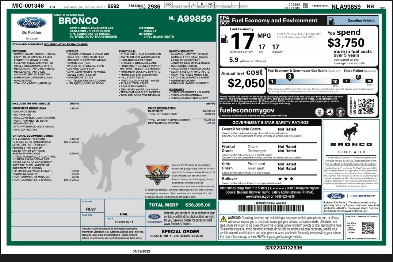 Ford Bronco Badlands Sasquatch 2.7 7C6B8E74-3830-4F1D-987F-0DA429E1DBFC