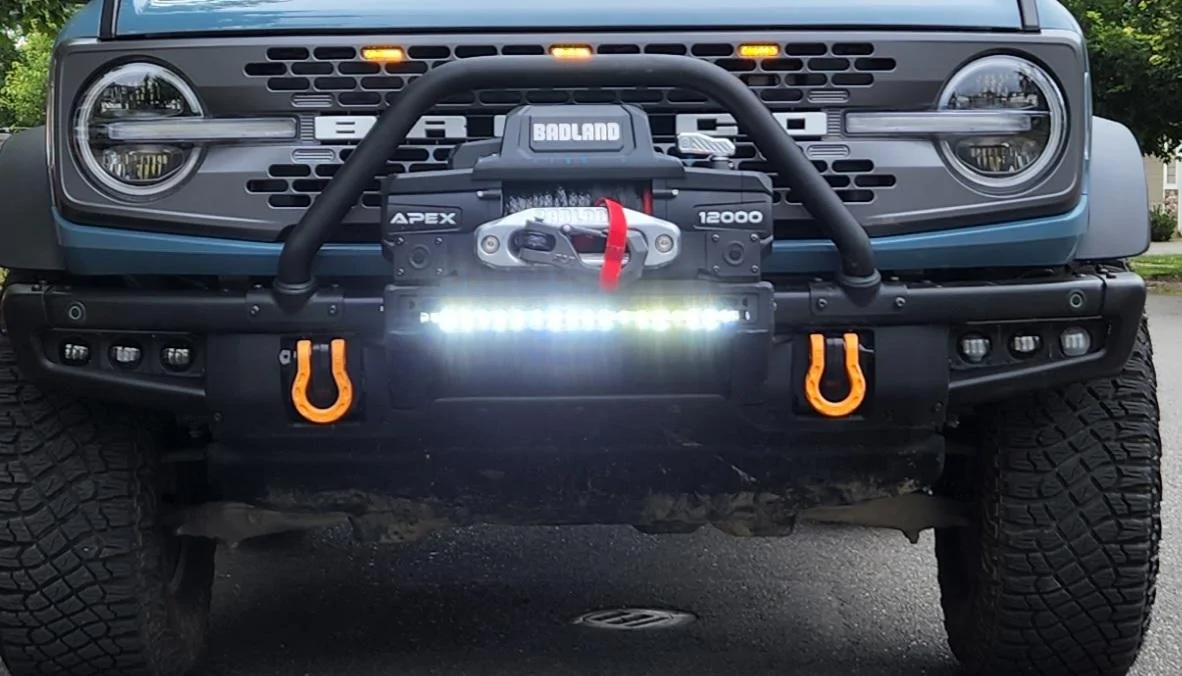 Ford Bronco Rough country winch mount unbox/ INSTALL tips. 20220702_164903