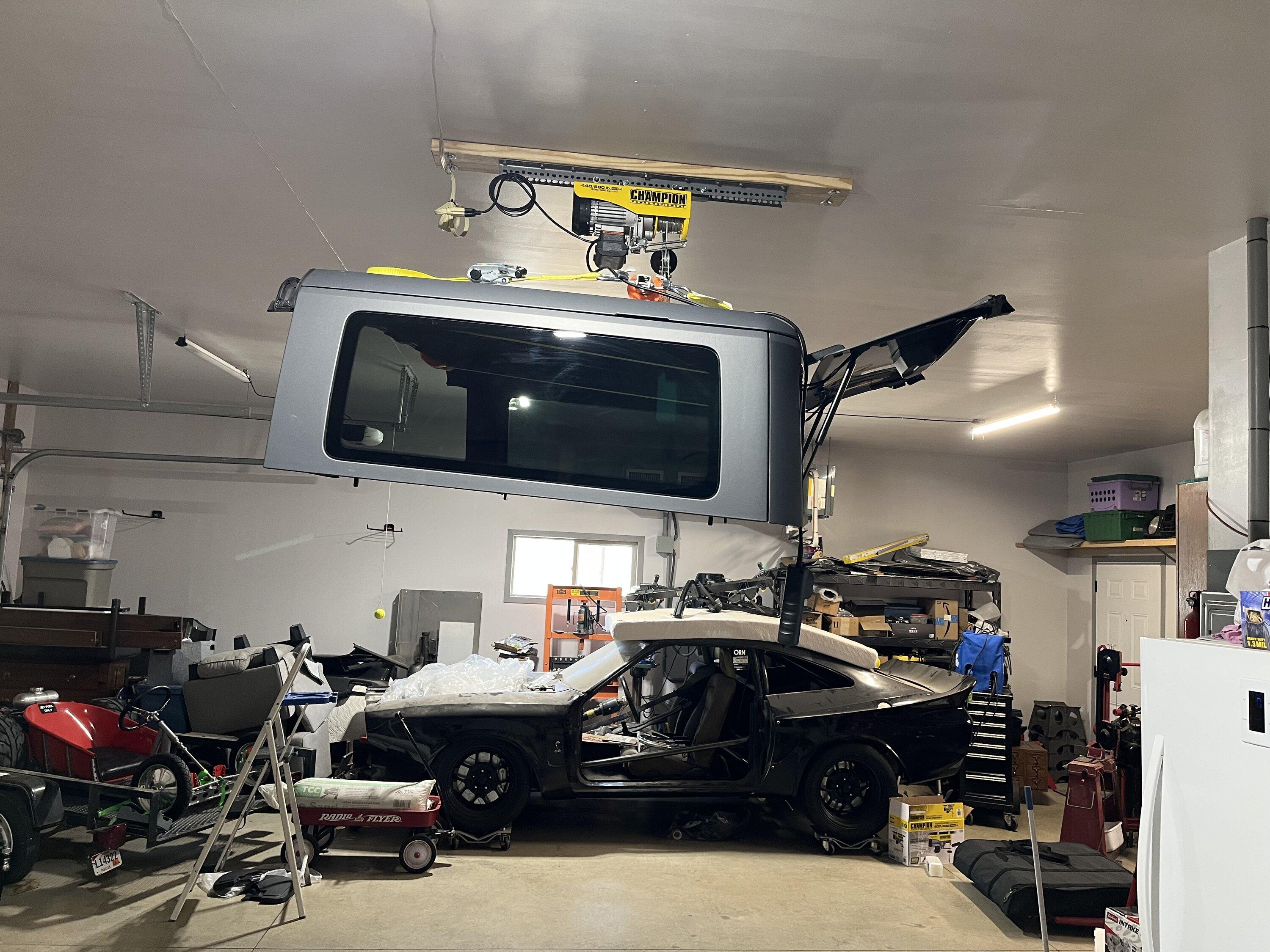 Ford Bronco Electric top hoist for garage - my solution 419C7BD9-6976-4F79-8C19-8DC32EFEECB1