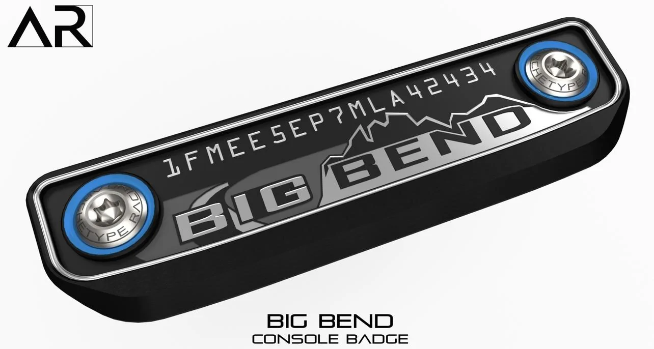 Ford Bronco AR | BADLANDS Center Console VIN Plate BD054BEC-DB2E-4596-B9B5-B5CB9C0F1083