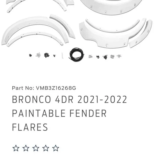 Ford Bronco Paintable Fender Flares 274092415_4628101503967246_3094737005886071277_n