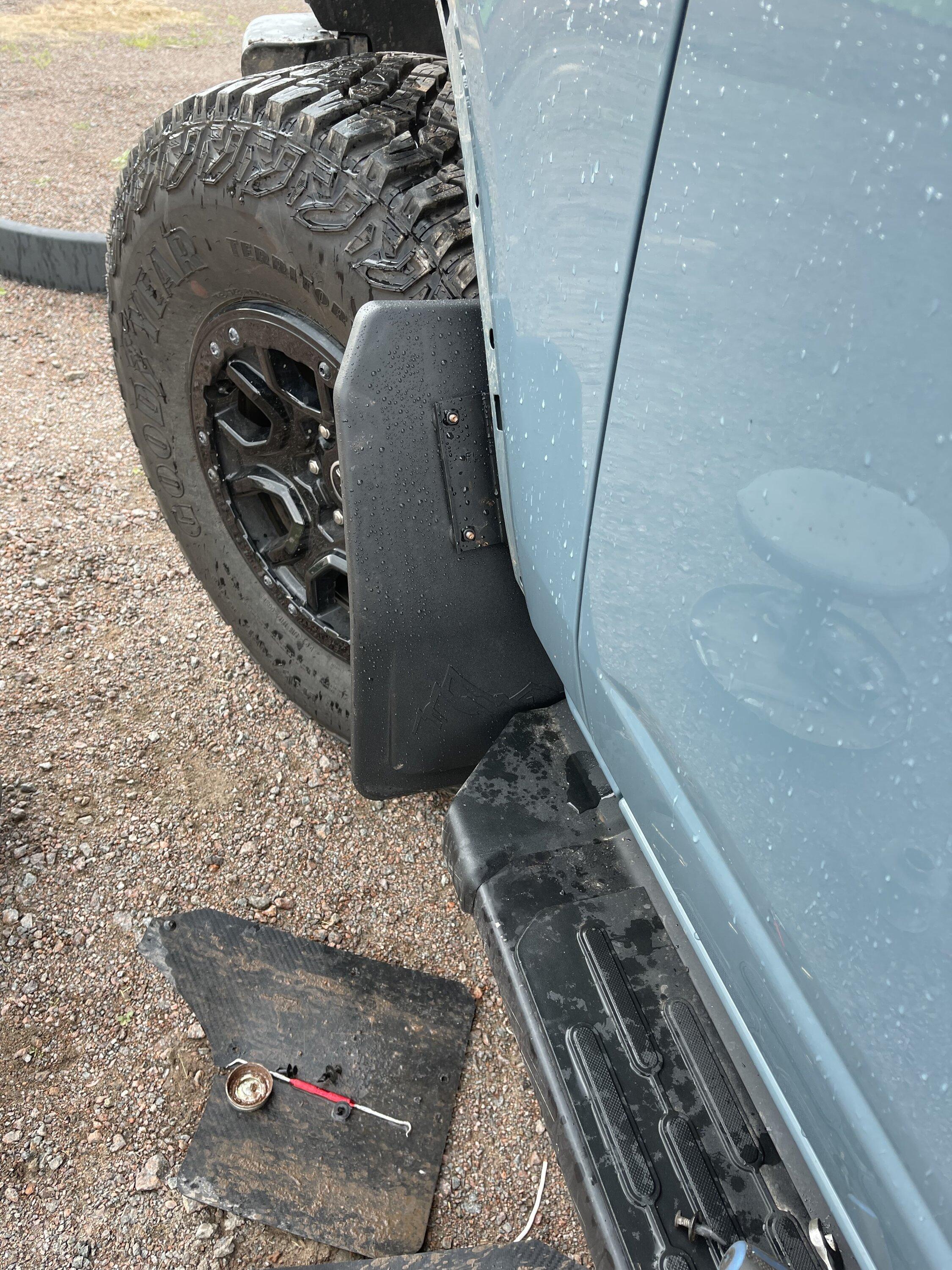 Ford Bronco Mabett front mud flaps installed 47D64C80-B5D2-496E-ACD0-6EB0FEB5E4A1