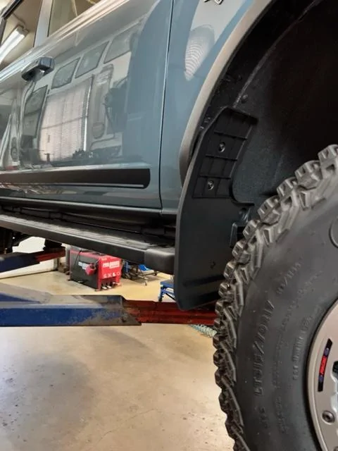 Ford Bronco Mabett front mud flaps installed 9DD79927-CCDC-43F3-BA05-FB9FC4569792