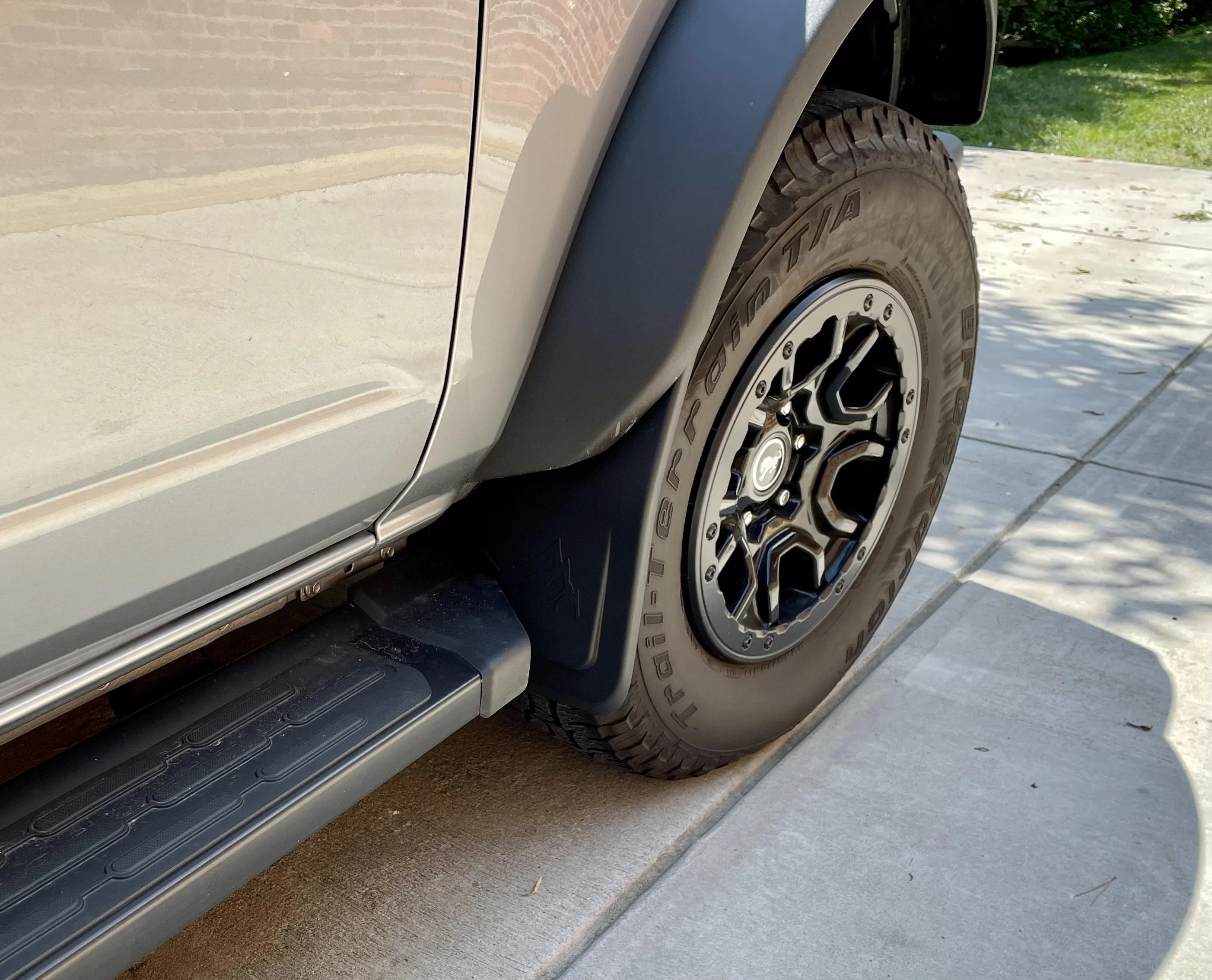 Ford Bronco Mabett front mud flaps installed F4C3F10D-B471-4277-8AD3-F164E8002D77