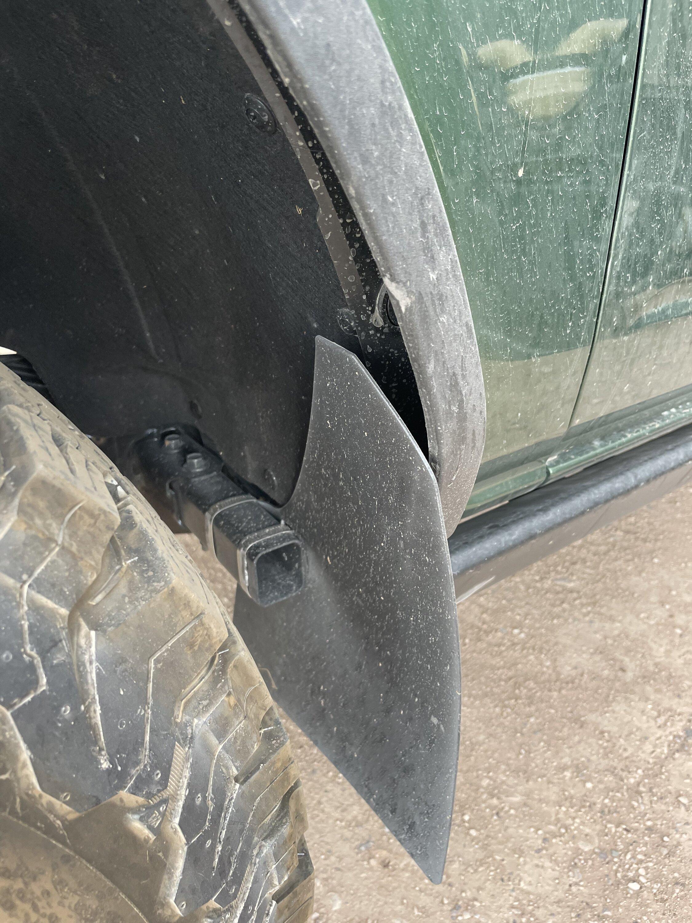Ford Bronco Mabett front mud flaps installed A6D06215-E656-4D20-B5F4-DD7C4D300471