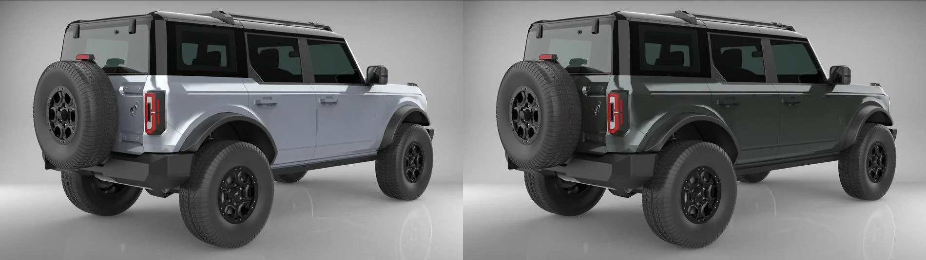 Ford Bronco 4 Door Bronco Colors 3D Model Visualized IconVsCarbonBK