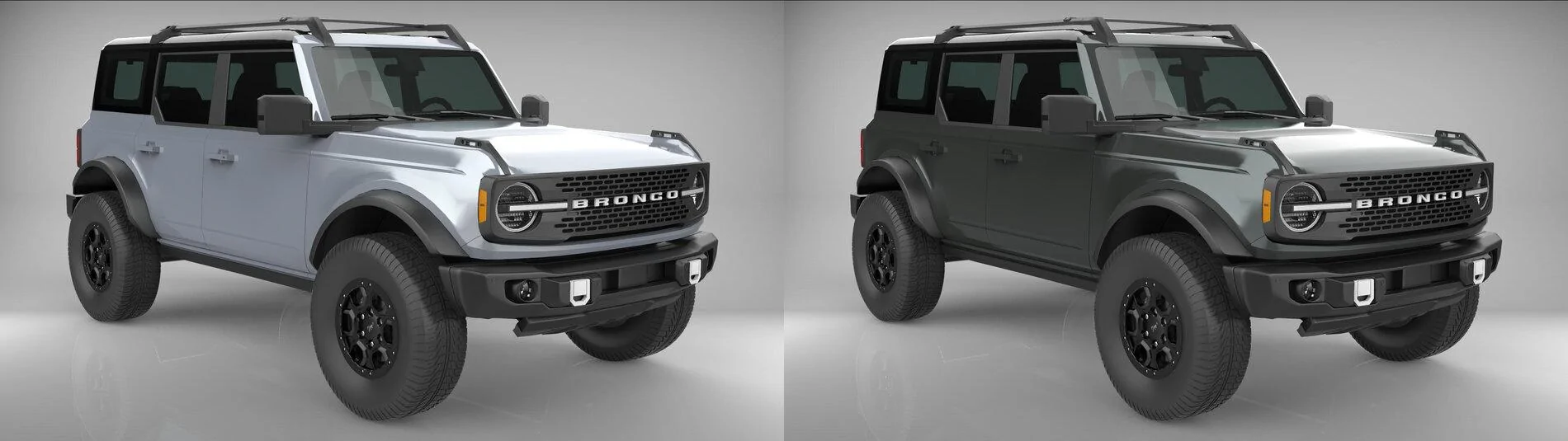 Ford Bronco 4 Door Bronco Colors 3D Model Visualized IconVsCarbonFR