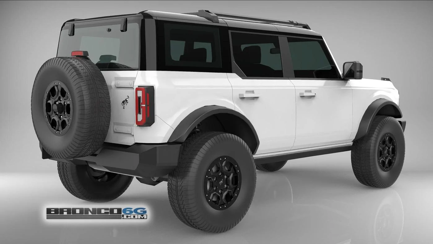Ford Bronco 4 Door Bronco Colors 3D Model Visualized 4 Door 2021 Bronco 3D Model Rear