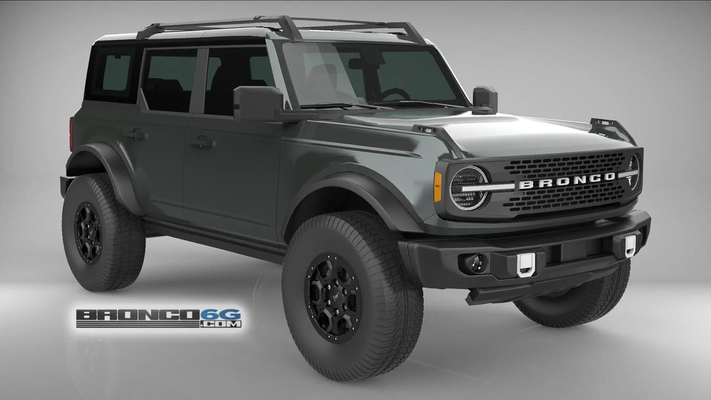 Ford Bronco 4 Door Bronco Colors 3D Model Visualized Carbonized Gray 4 Door 2021 Bronco 3D Model Front