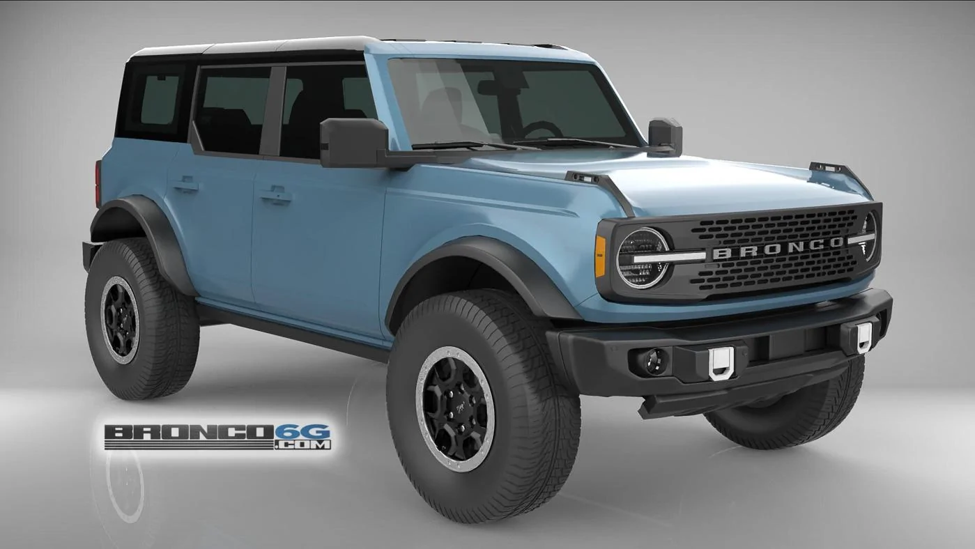 Ford Bronco 4 Door Bronco Colors 3D Model Visualized Area 51 4 Door 2021 Bronco3D Model Front