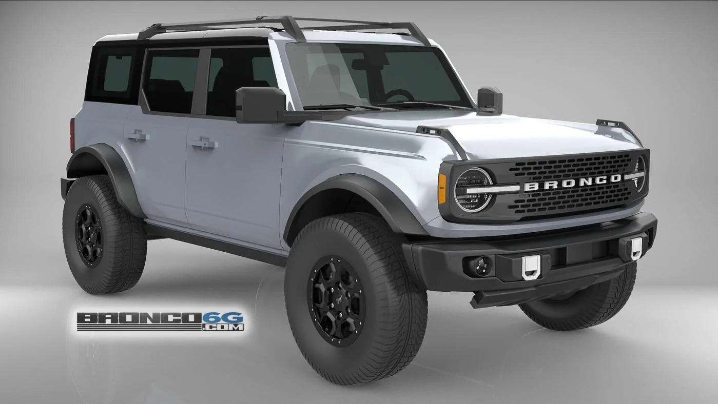 Ford Bronco 4 Door Bronco Colors 3D Model Visualized Iconic Silver 4 Door 2021 Bronco 3D Model Front