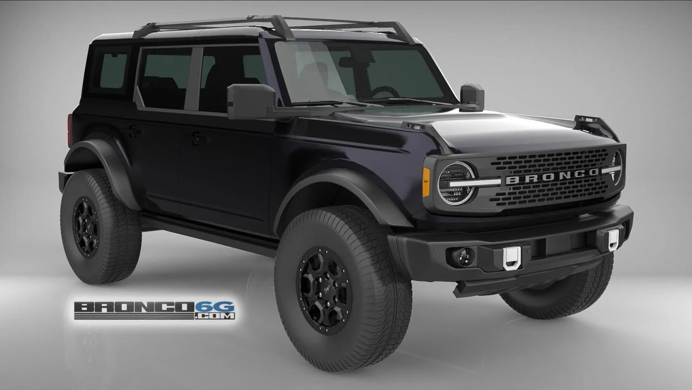 Ford Bronco 4 Door Bronco Colors 3D Model Visualized Shadow Black 4 Door 2021 Bronco 3D Model Front