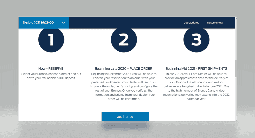 Ford Bronco Order > shipping/receiving > then what? reserve
