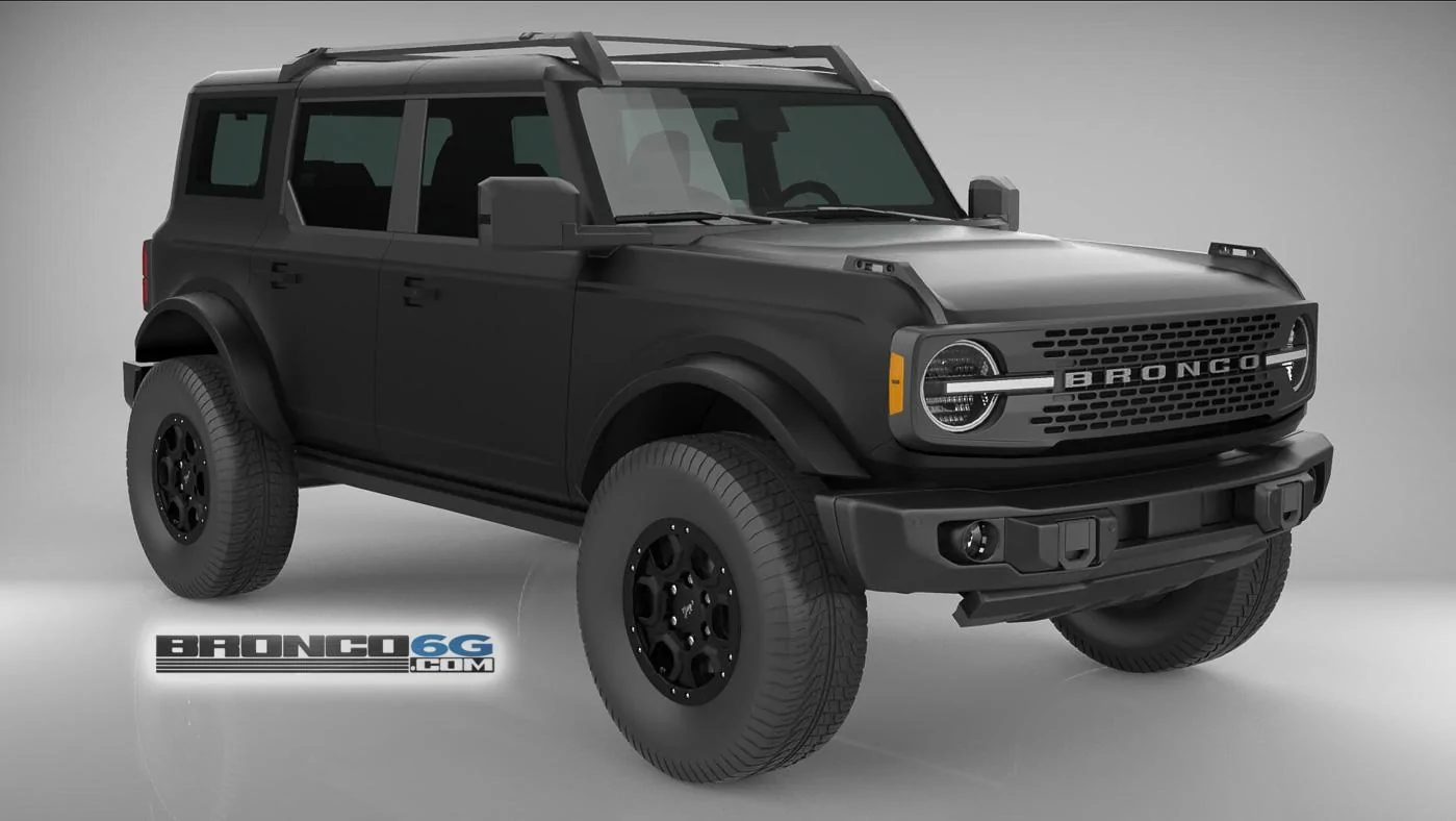 Ford Bronco 4 Door Bronco Colors 3D Model Visualized Matte Black 4 Door 2021 Bronco 3D Model Front