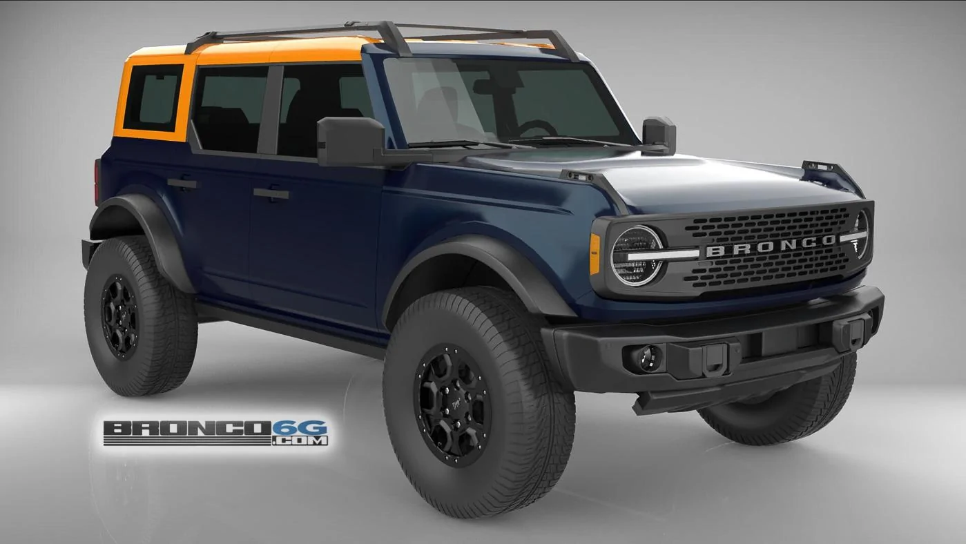 Ford Bronco 4 Door Bronco Colors 3D Model Visualized Mets Colors 4 Door 2021 Bronco 3D Model Front