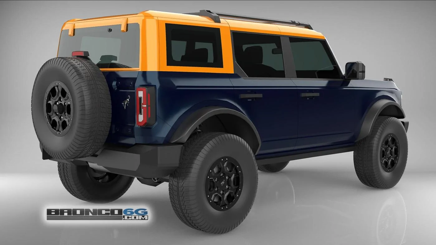 Ford Bronco 4 Door Bronco Colors 3D Model Visualized Mets Colors 4 Door 2021 Bronco 3D Model Rear