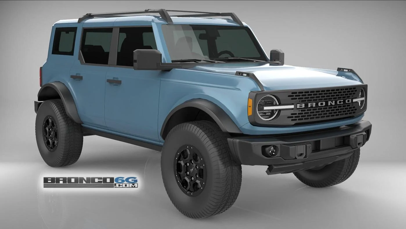 Ford Bronco 4 Door Bronco Colors 3D Model Visualized Area 51 Body Colored Top 4 Door 2021 Bronco 3D Model Front