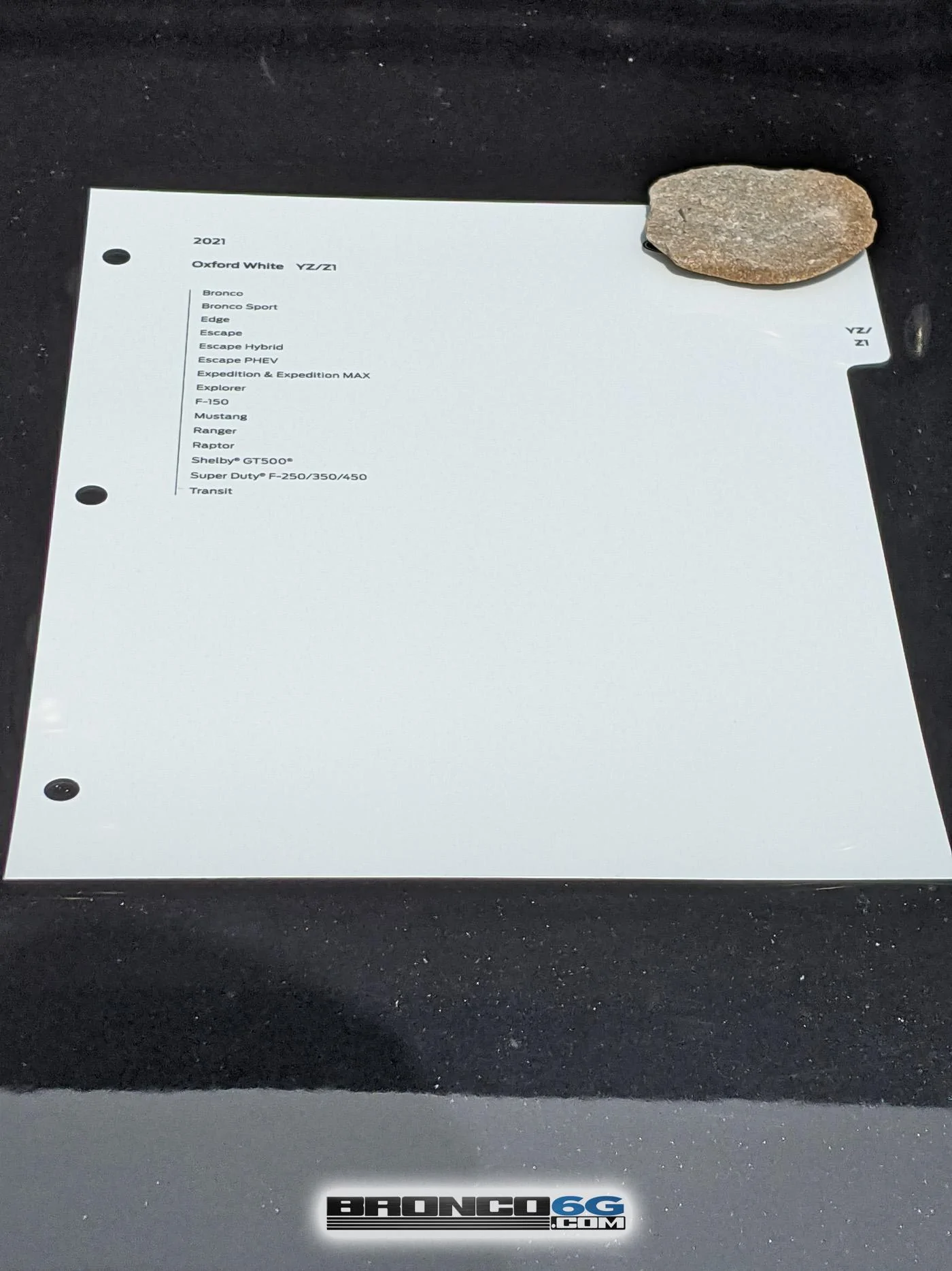 Ford Bronco Official Paint Samples / Swatches For 2021 Ford Bronco Have Arrived. Cactus Gray = Jet Fighter Gray OxfordWhite2