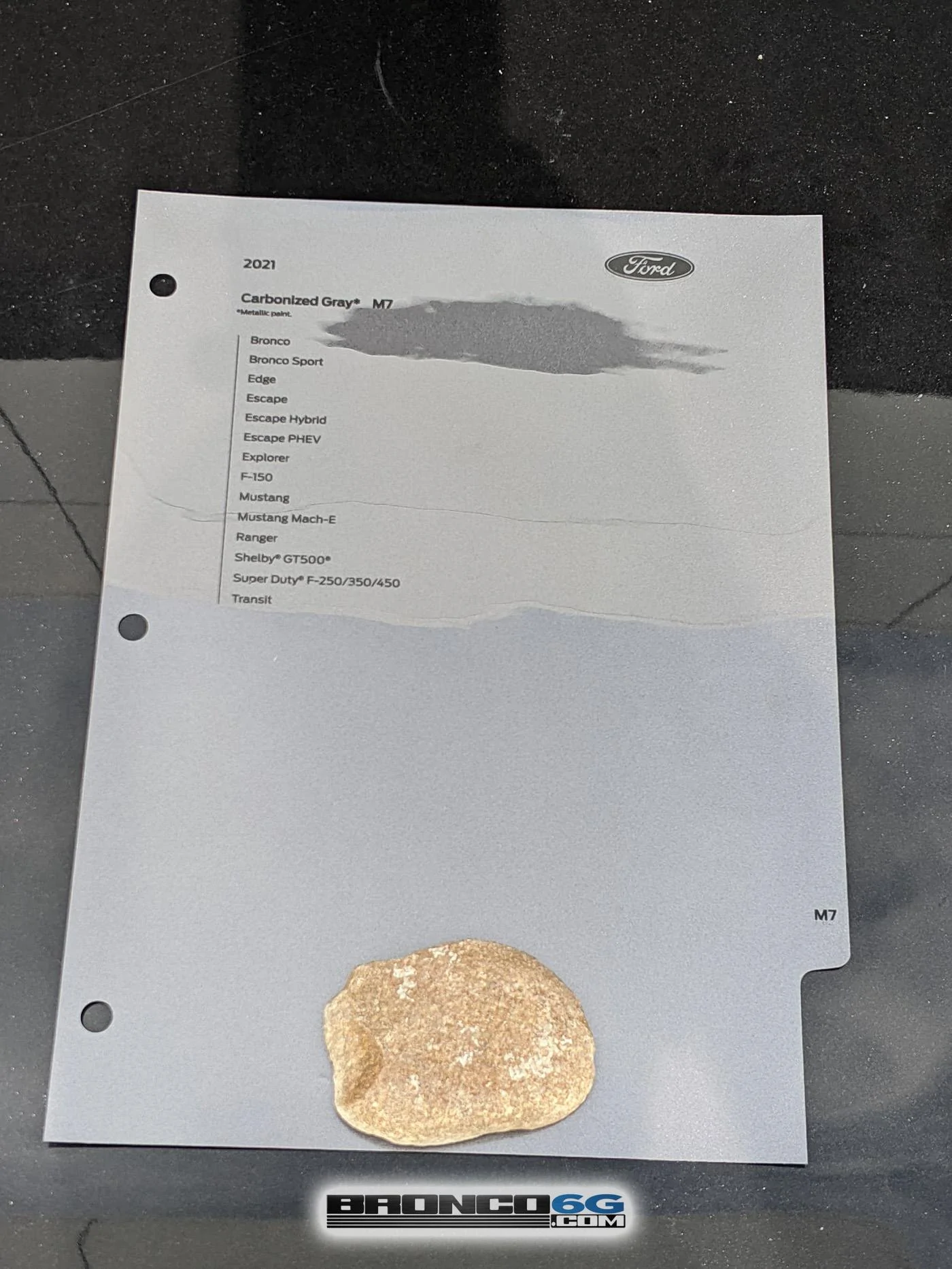 Ford Bronco Official Paint Samples / Swatches For 2021 Ford Bronco Have Arrived. Cactus Gray = Jet Fighter Gray PXL_20200910_192202594