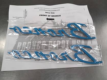 Ford Bronco chrome Bronco Depot emblems EMBLEM1