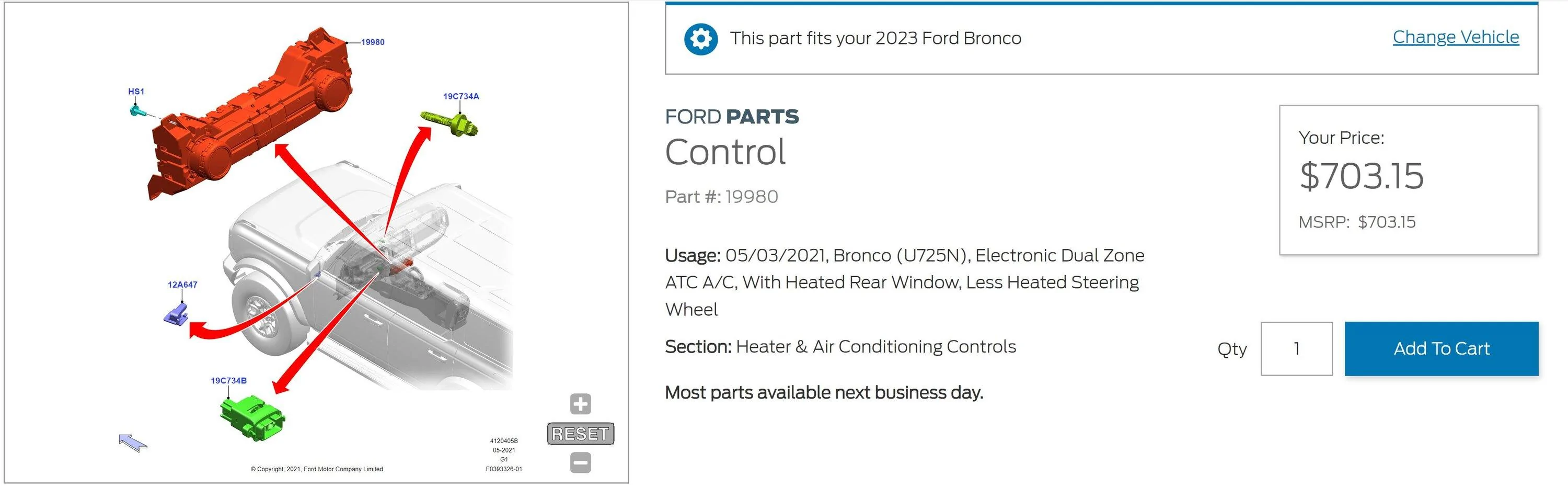 Ford Bronco The Elusive Electronic Dual Zone Knob Been Found? Capture3