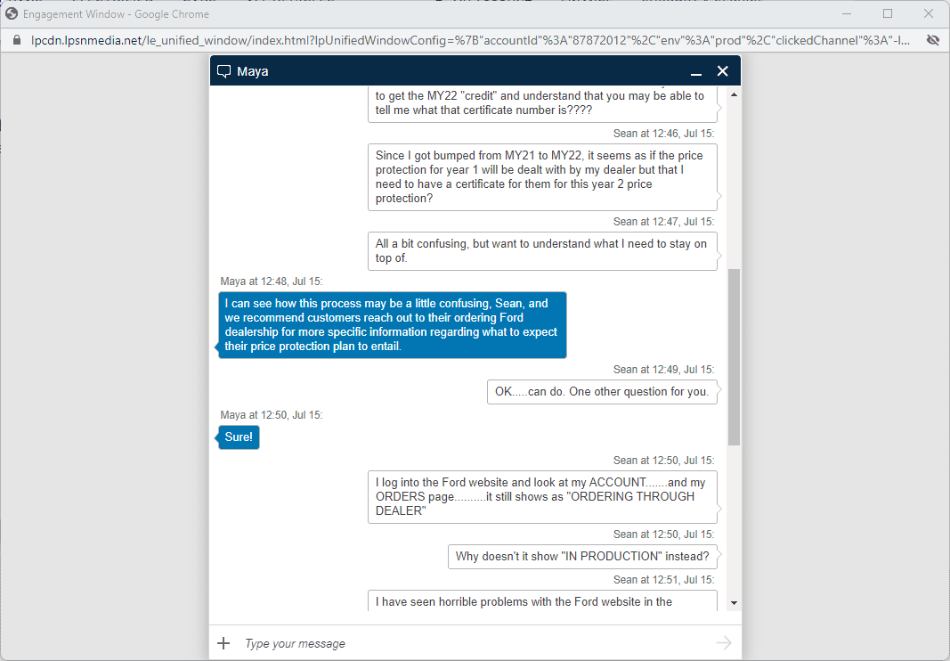Ford Bronco Ford "CHAT" useless Screenshot 2022-07-15 125504