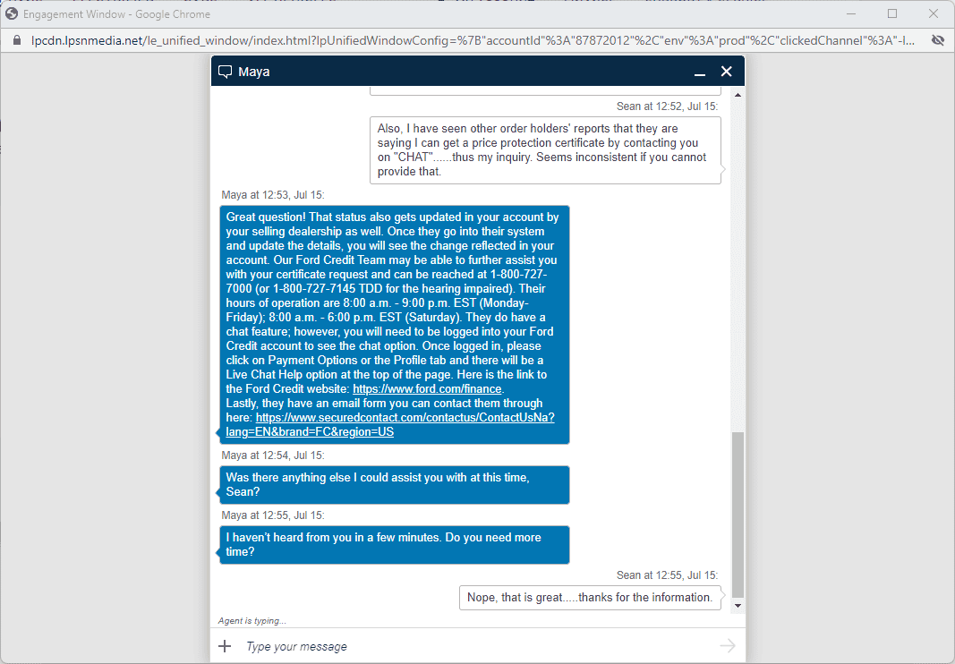 Ford Bronco Ford "CHAT" useless Screenshot 2022-07-15 125553