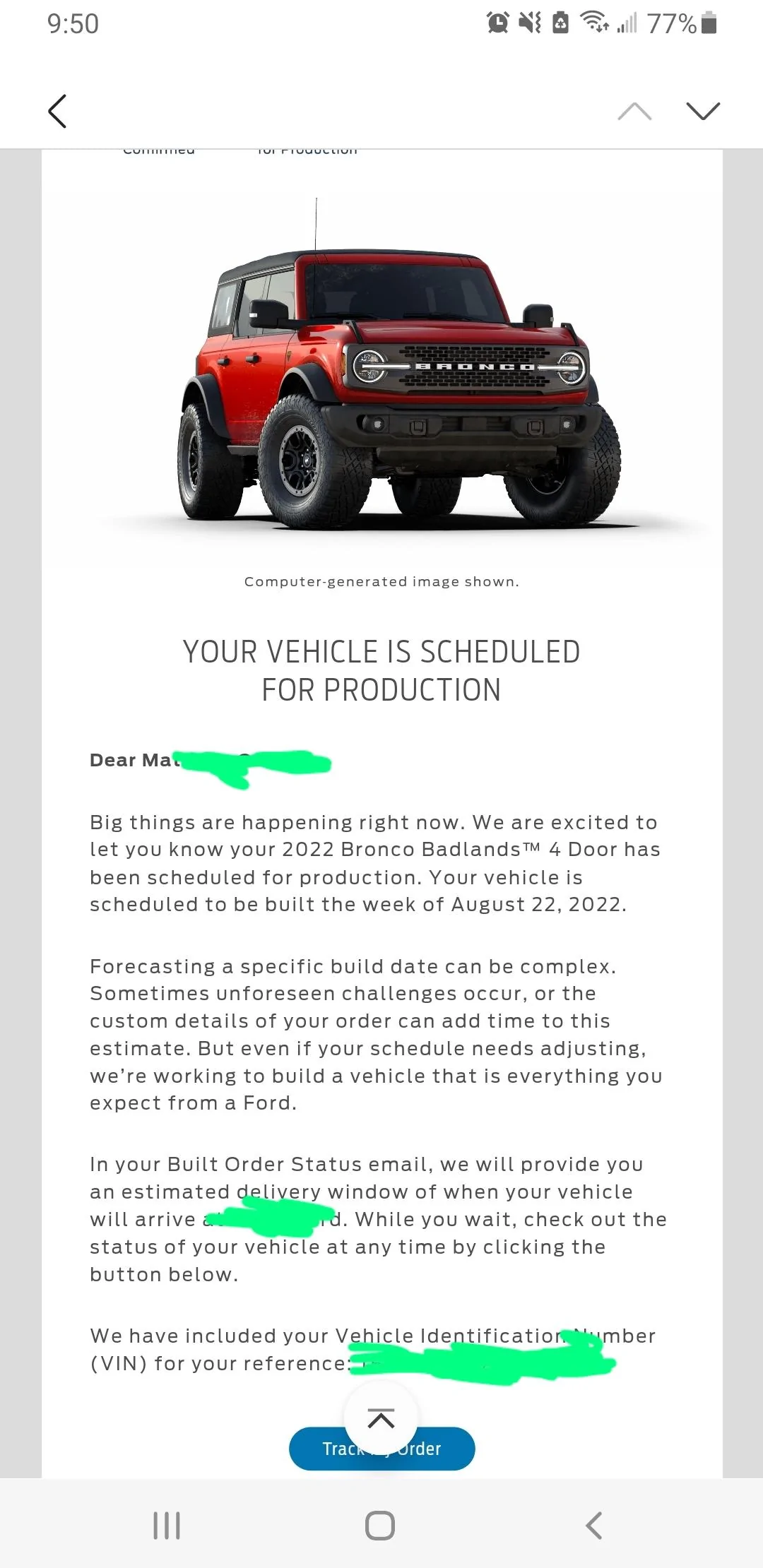 Ford Bronco ⏰ No Bronco Scheduling Next Week (7/11) Polish_20220715_223123261