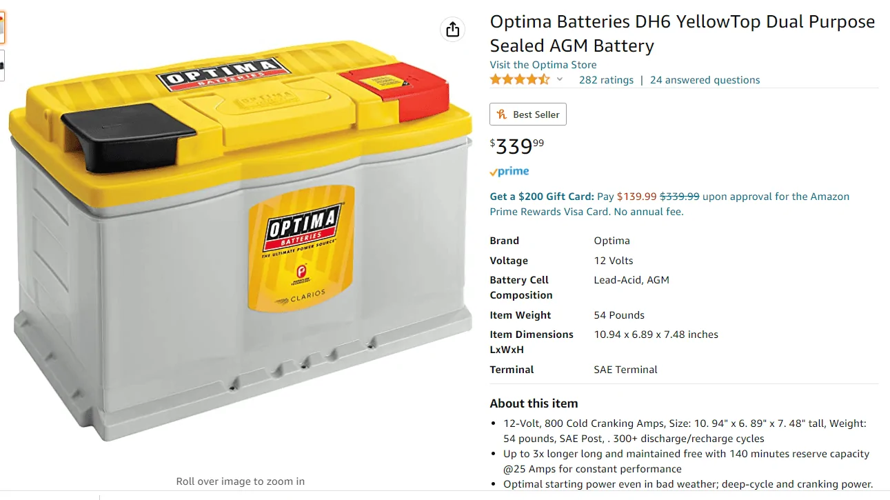Ford Bronco Stronger Battery / Optima's Yellow Top battery? Yellow To
