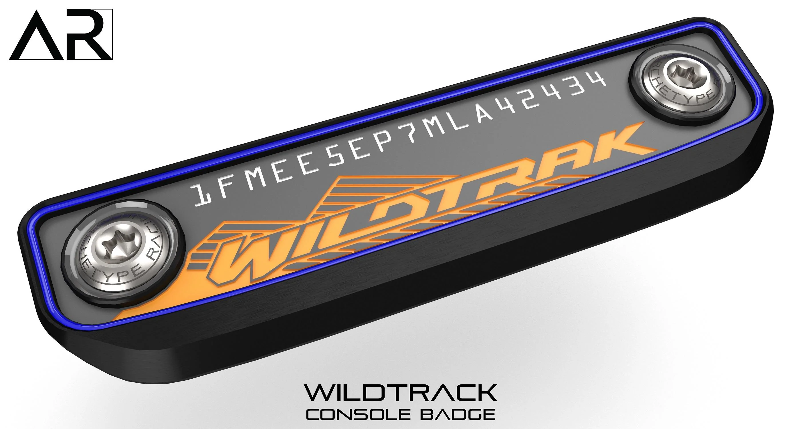 Ford Bronco AR | WILDTRAK Center Console VIN Plate 16087 - Badges - Wildtrak VIN
