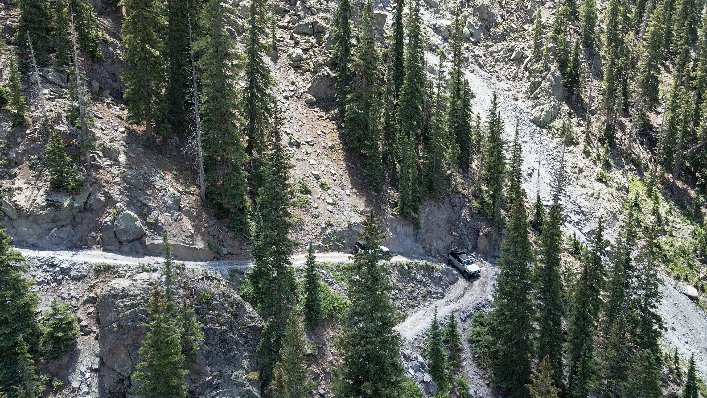 Ford Bronco Badlands 4door takes on Black Bear Pass, Imogene Pass, and Poughkeepsie Gulch in Colorado. DJI_0567.MP4.00_02_53_21.Still001