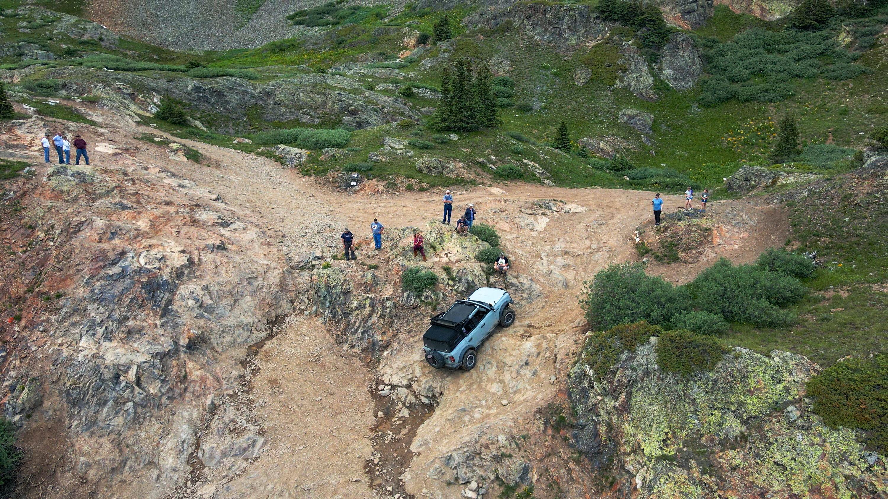 Ford Bronco Badlands 4door takes on Black Bear Pass, Imogene Pass, and Poughkeepsie Gulch in Colorado. DJI_0616.00_00_27_02.Still001