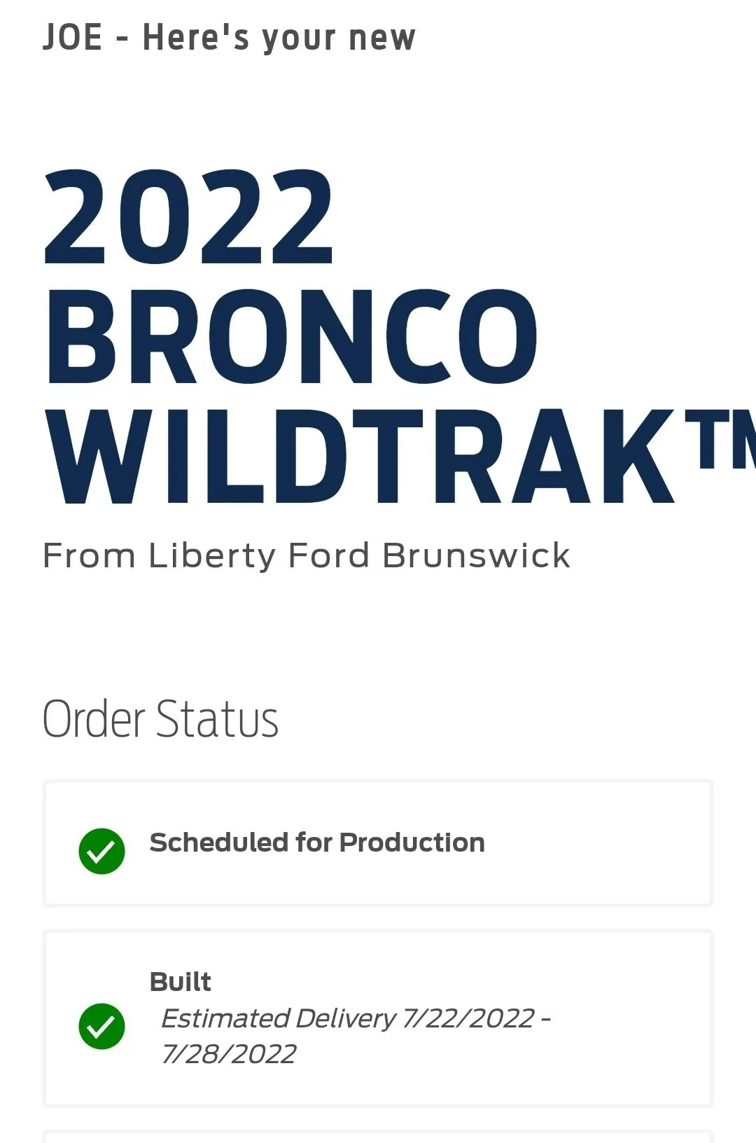 Ford Bronco 5/23 Build Week Screenshot_20220718-204456_Chrom