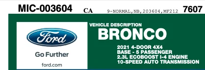 Ford Bronco Decode VIN Number Screen Shot 2022-07-18 at 7.21.43 PM