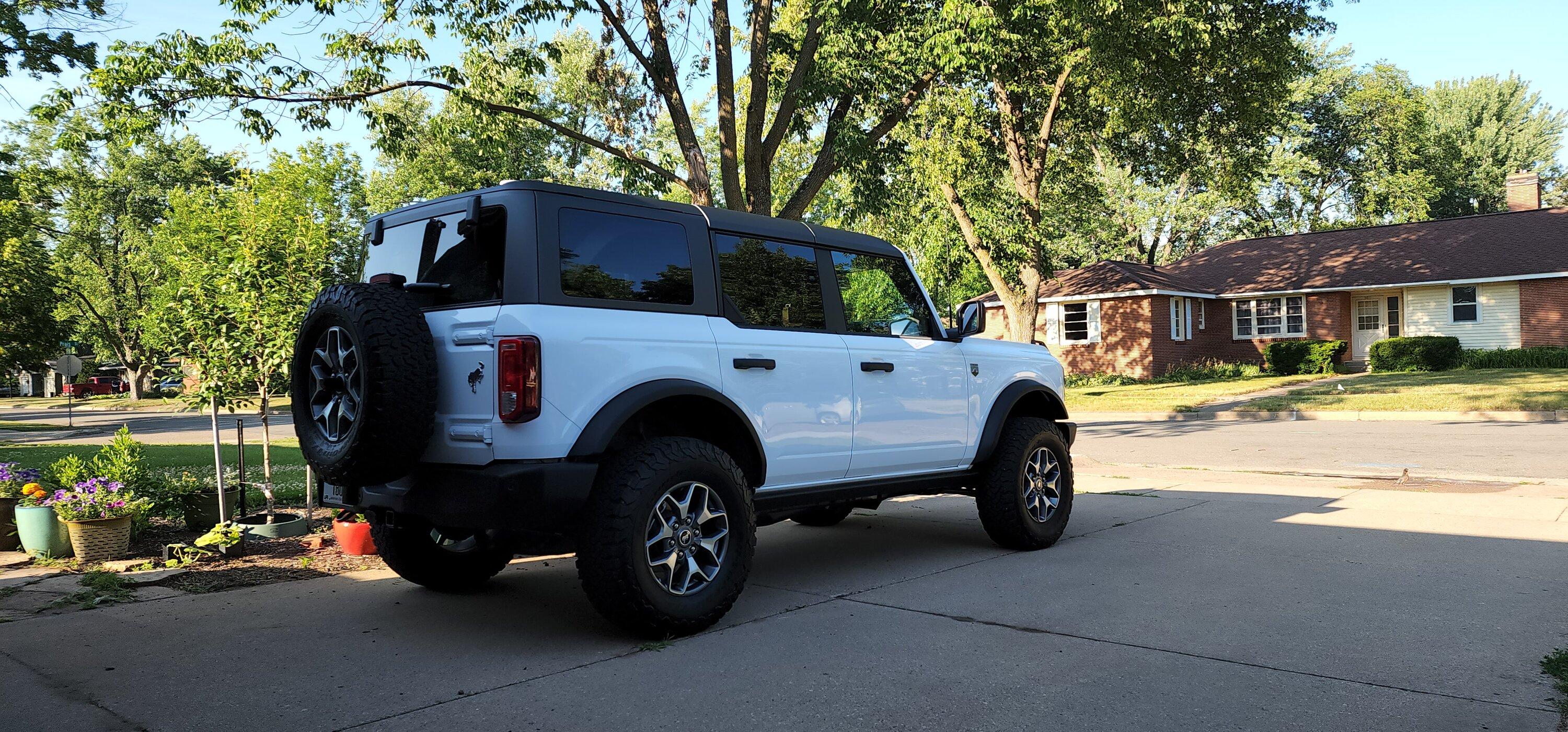 Ford Bronco Badlands Takeoffs Complete with Wheel Spacers 20220627_183042