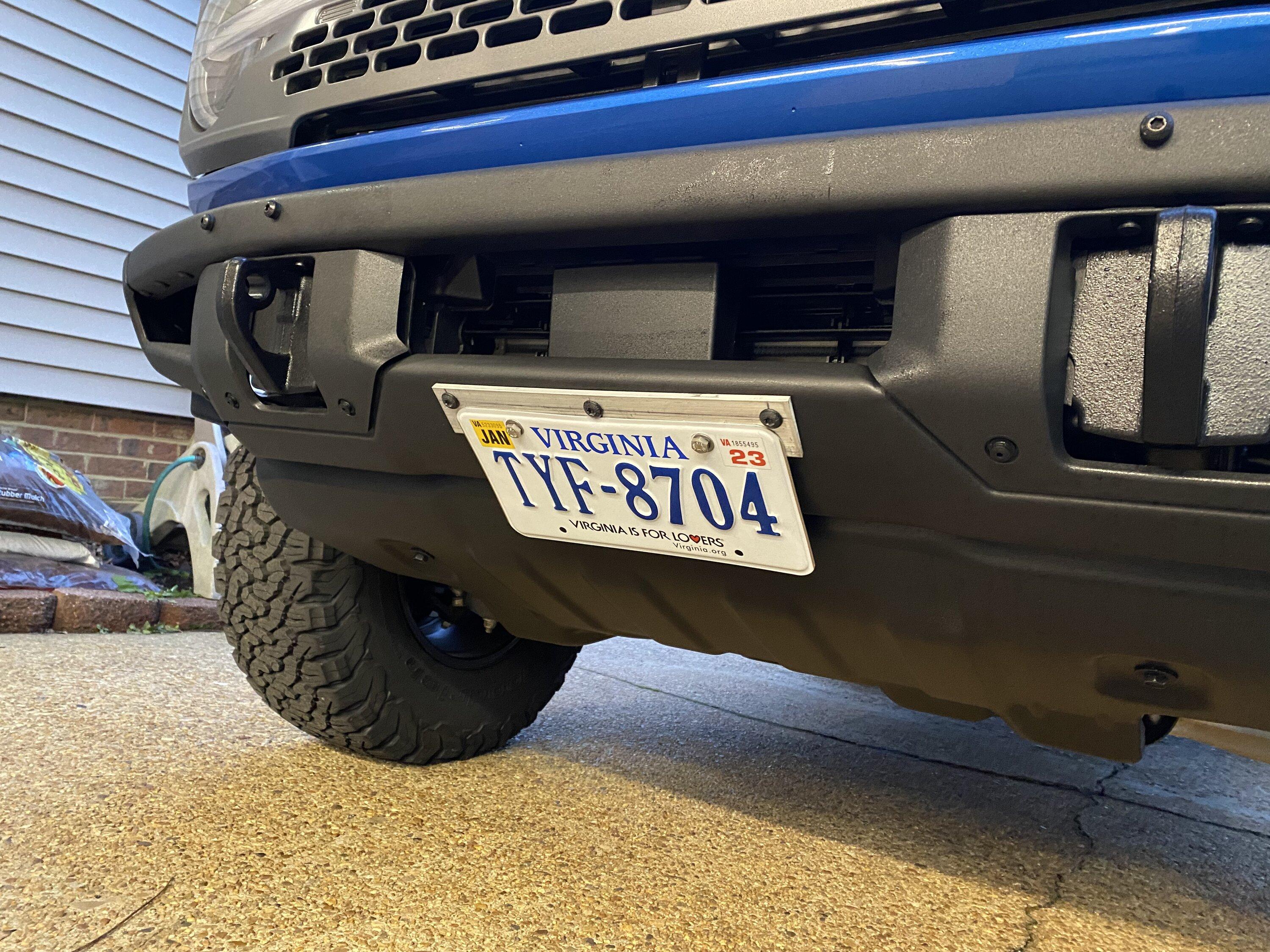 Ford Bronco Mod Bumper License Plate Mount DIY E736597F-59E0-478B-85B0-397D9651B05E
