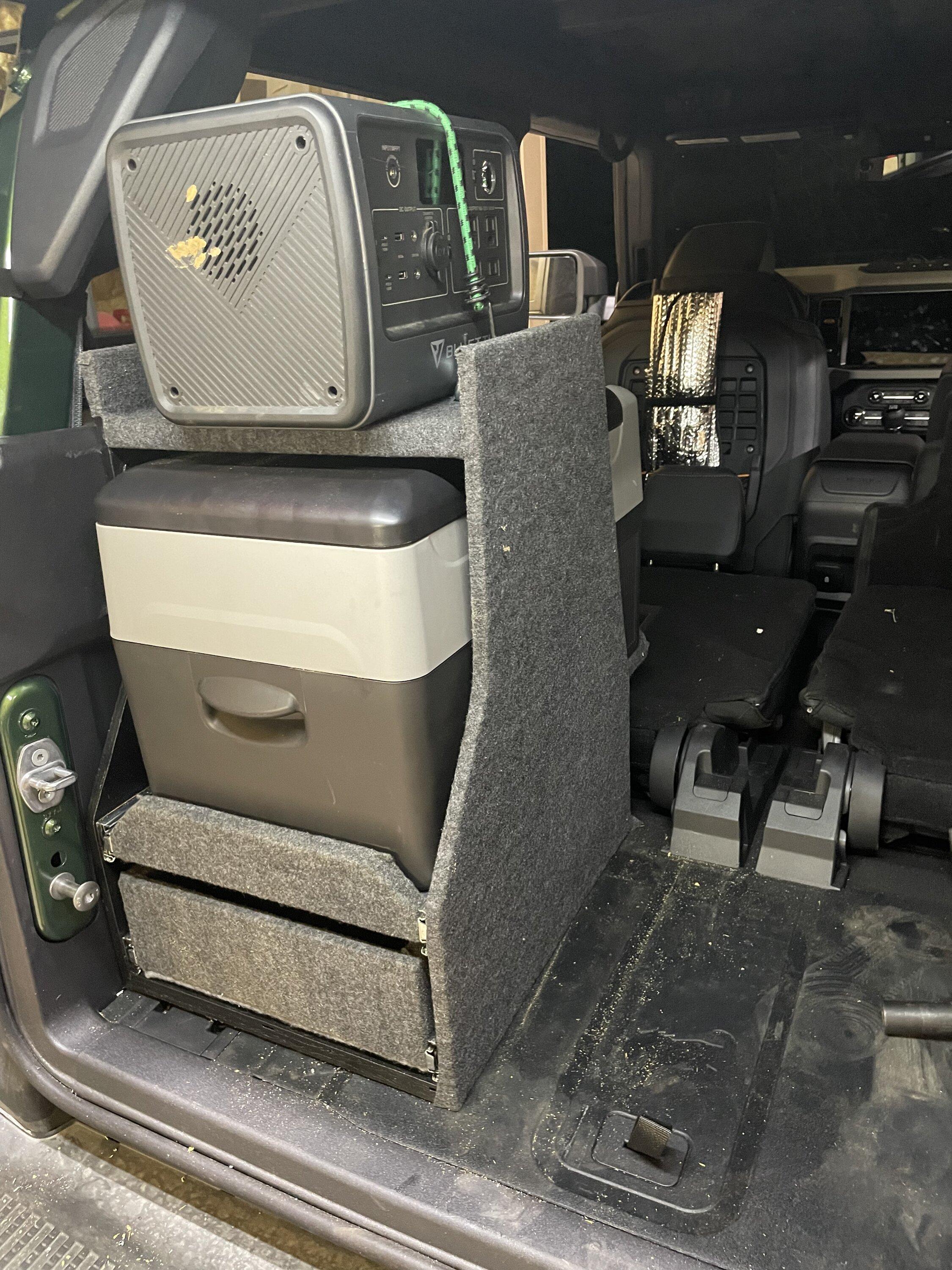 Ford Bronco 2 door fridge and storage unit. 703F4F82-D13D-40FF-ABDF-3BEE0C81E363