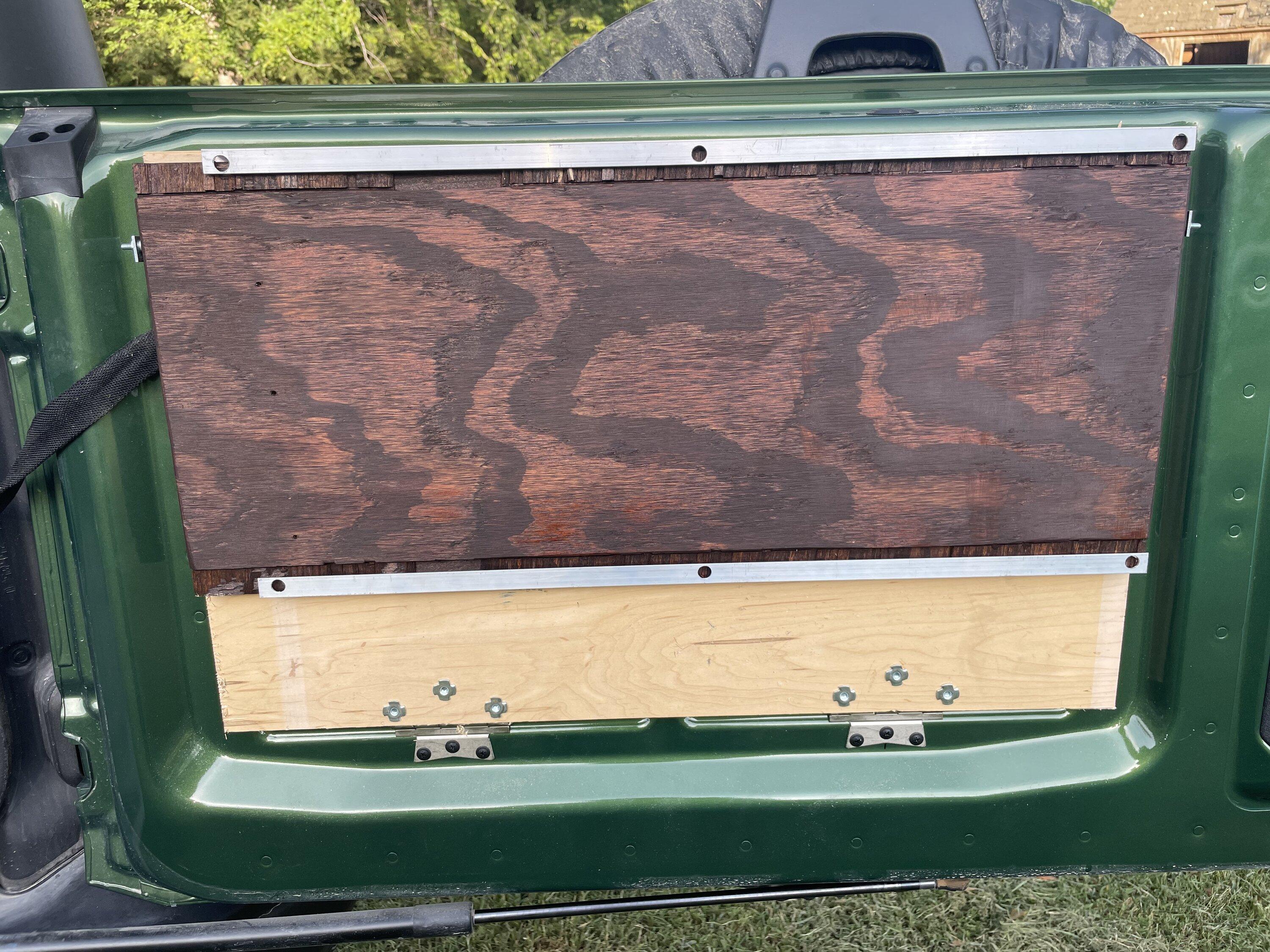 Ford Bronco Cheap and easy DIY rear door table, $25. C83E7FD7-8285-478E-8A15-9AAD7513DFC0