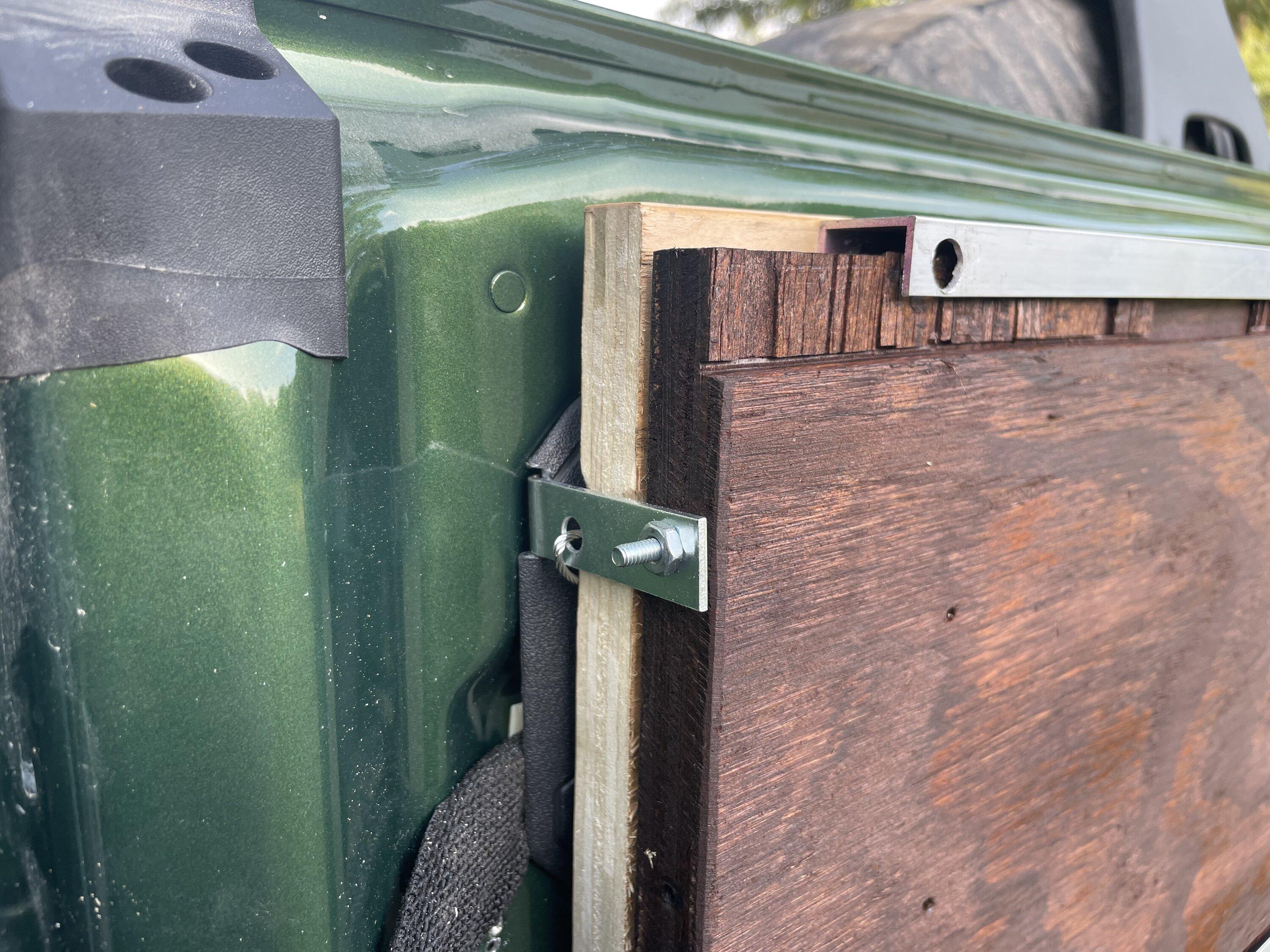 Ford Bronco Cheap and easy DIY rear door table, $25. 0264497D-AEC4-4CB1-B7E1-41704D50BDDD