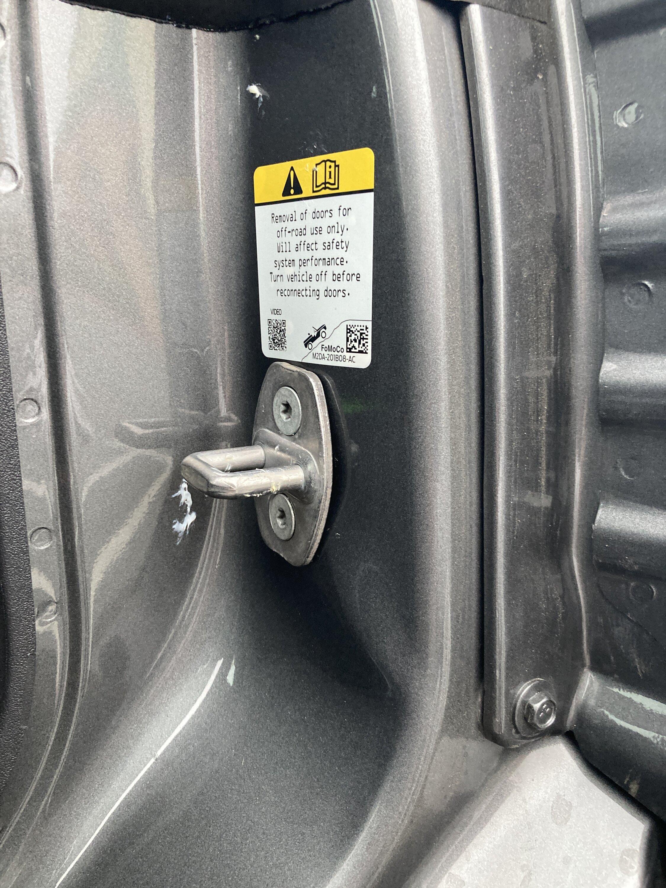 Ford Bronco Safety Issue - Drivers Rear door ajar 4B9BE6E2-2A29-47FC-820F-54E40CA7E863