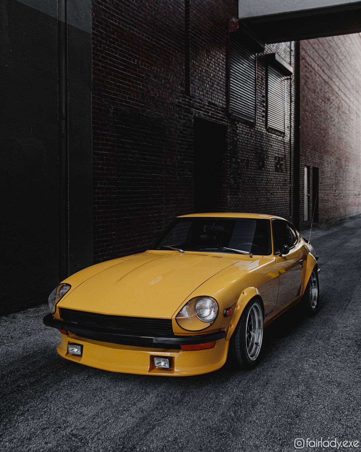 Ford Bronco Cyber Orange Comparison 240Z alley way 0028