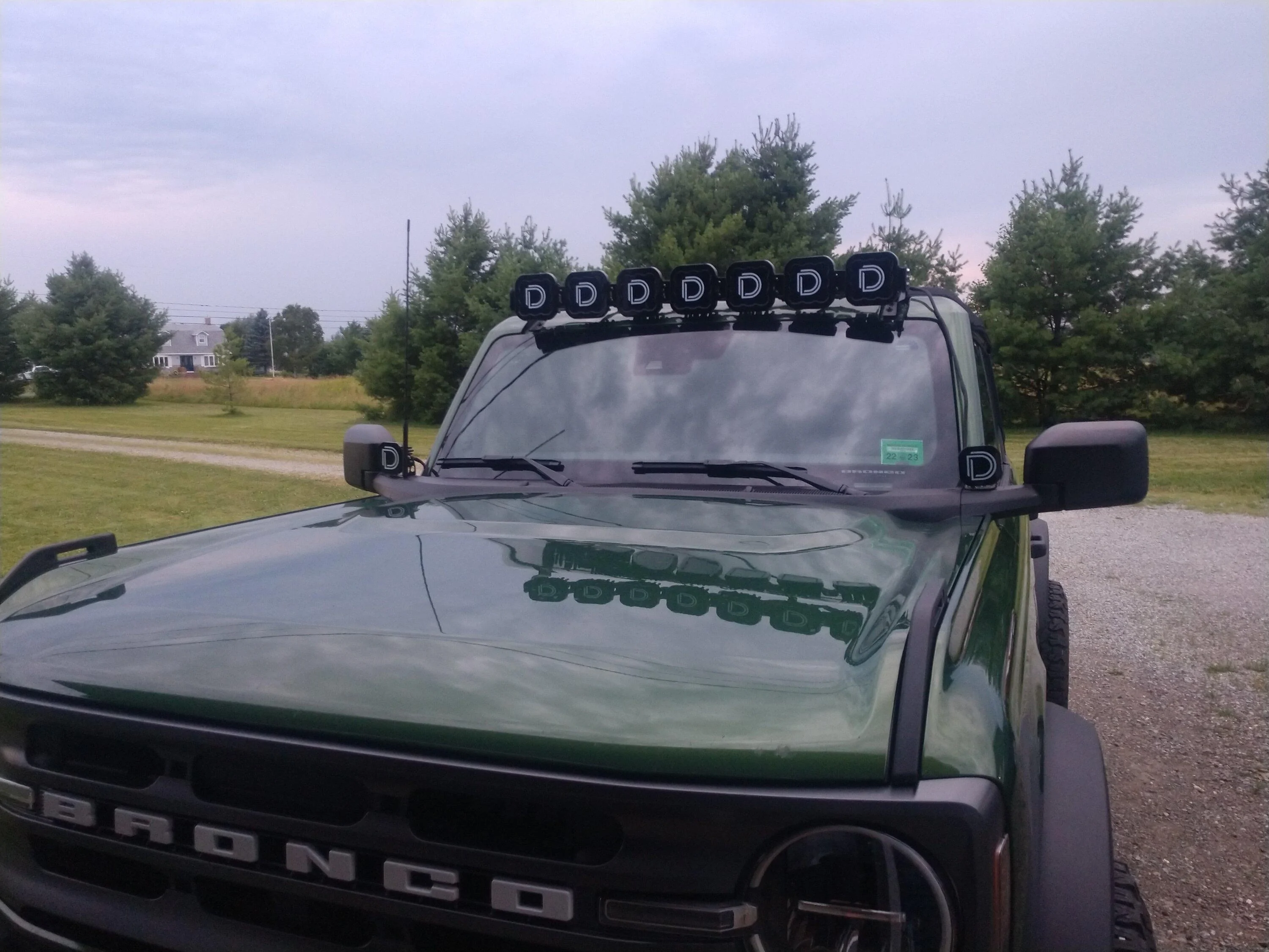 Ford Bronco Installed DD SS5 lightbar with soft top IMG_20220724_195256837