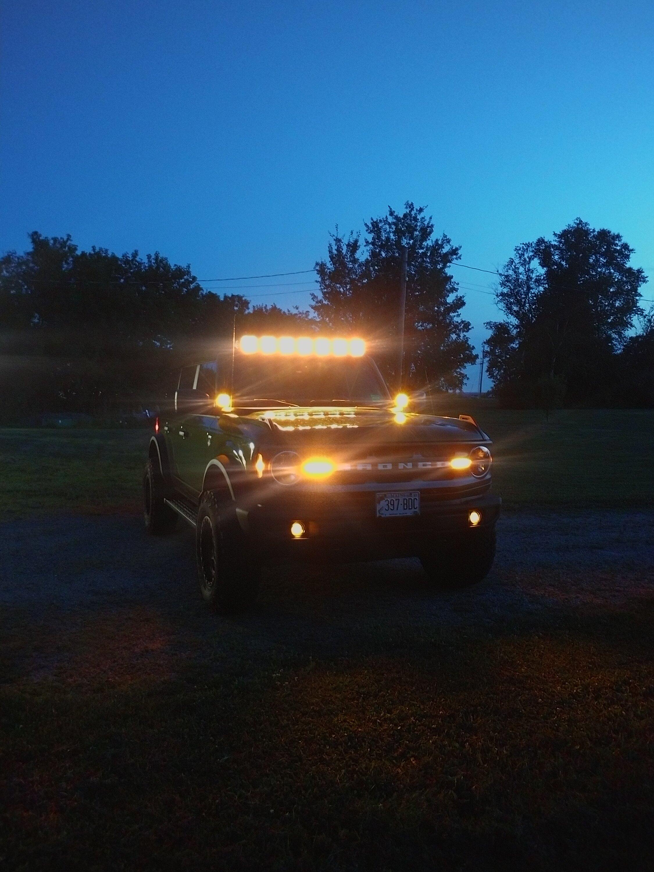 Ford Bronco Installed DD SS5 lightbar with soft top IMG_20220723_205407289