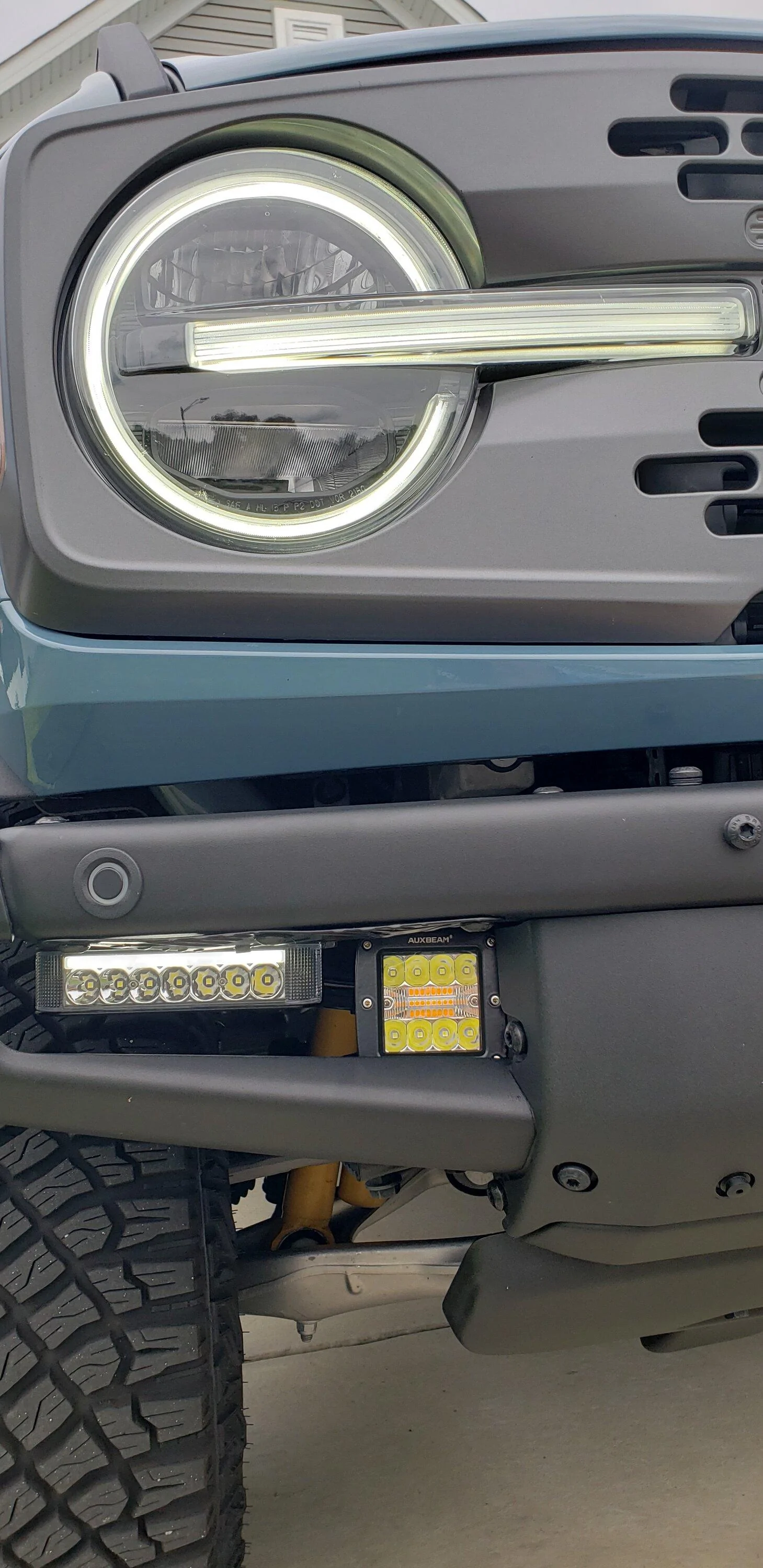 Ford Bronco Another Budget Driving Light/Fog Light Install - Modular Bumper 20220725_173550
