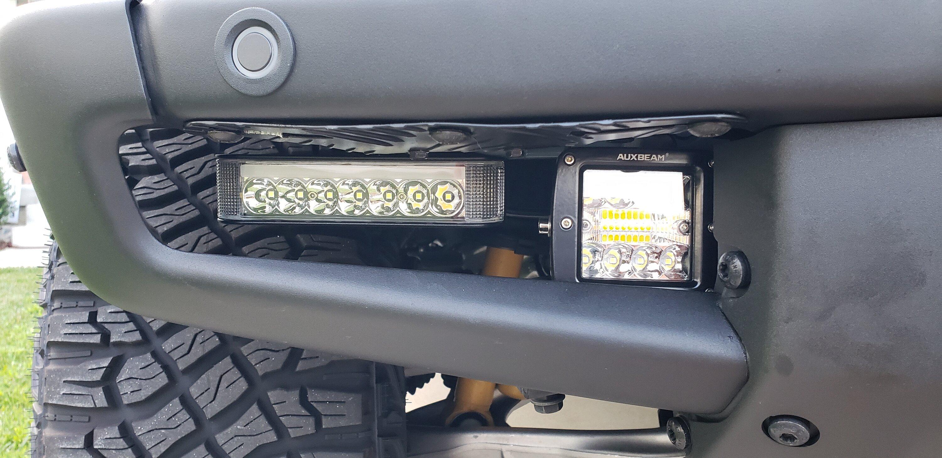 Ford Bronco Another Budget Driving Light/Fog Light Install - Modular Bumper 20220724_185314