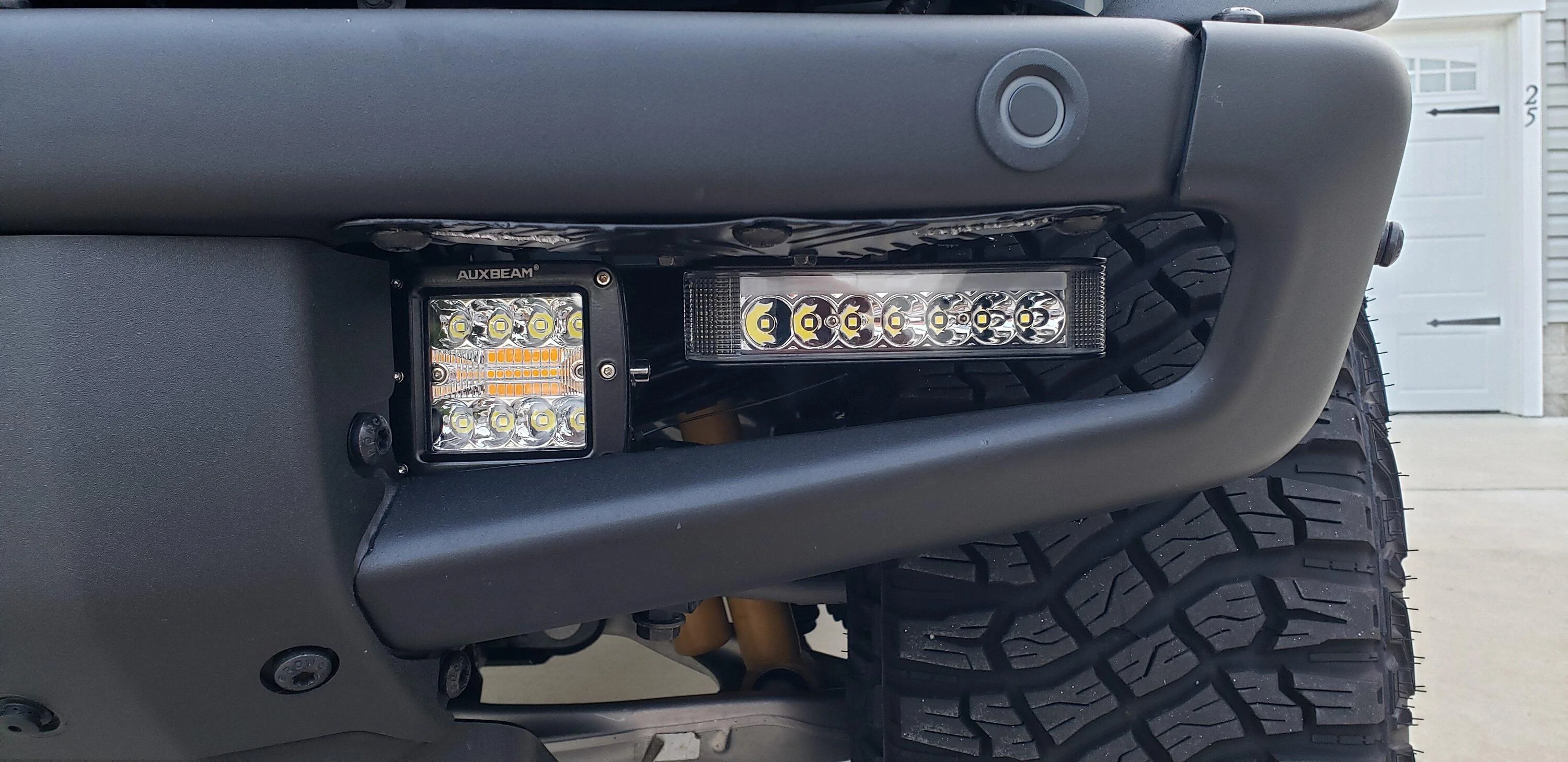 Ford Bronco Another Budget Driving Light/Fog Light Install - Modular Bumper 20220724_185246
