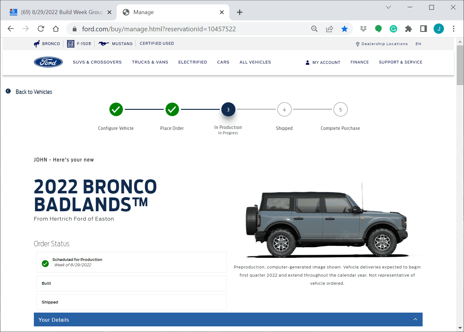 Ford Bronco 8/29/2022 Build Week Group 1658926946474