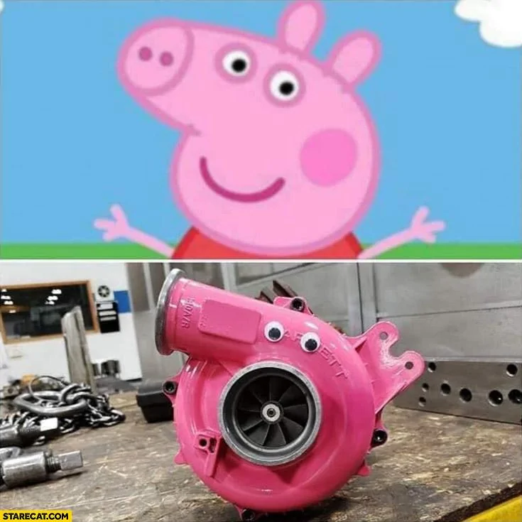 Ford Bronco Ford trademarks WARTHOG name! turbocharger-painted-pink-looks-like-peppa-pig
