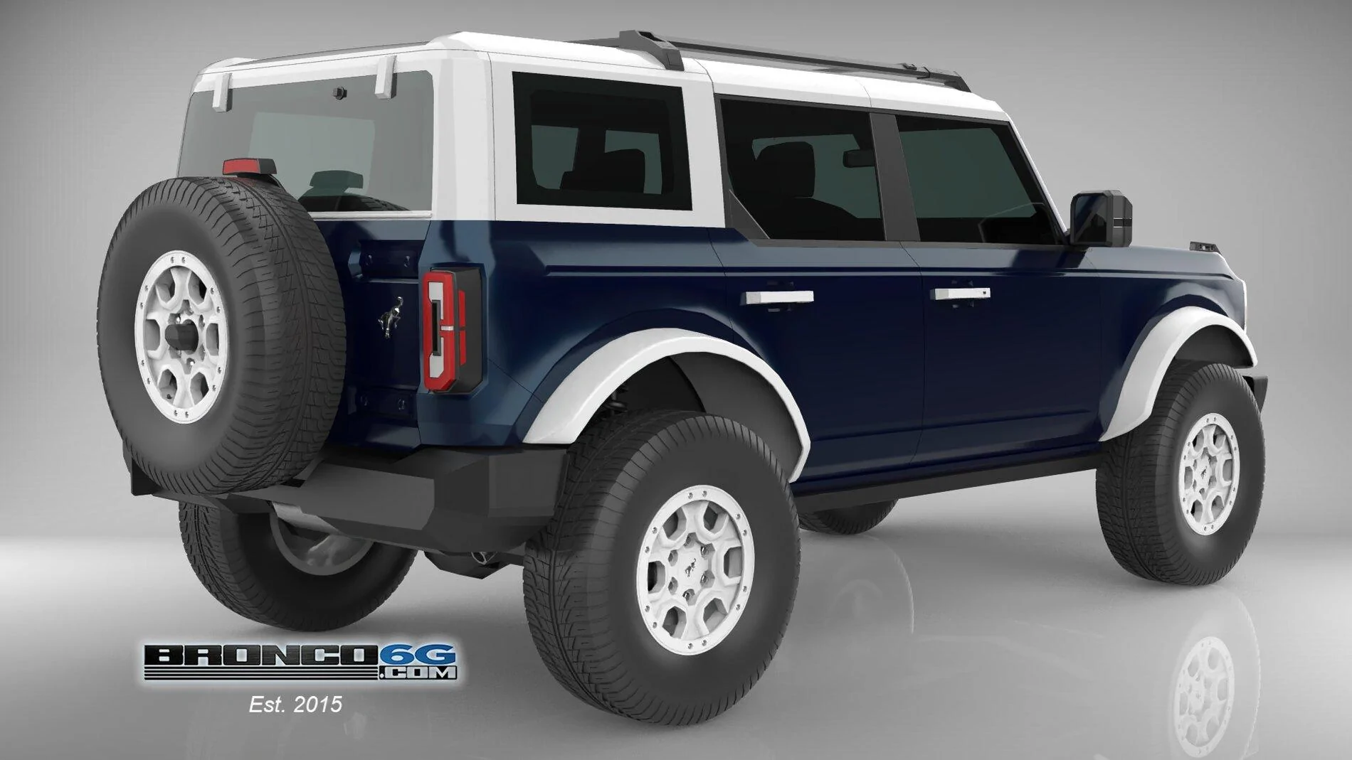 Ford Bronco 4 Door Bronco Colors 3D Model Visualized BK-Anit-Wh-All